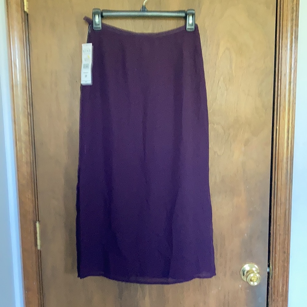 Vintage Y2K skirt w/ slit metallic & sequin accent size 2P - Picture 12 of 14